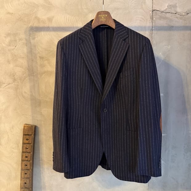 브로이어 플란넬 스트라이프 자켓 남성100