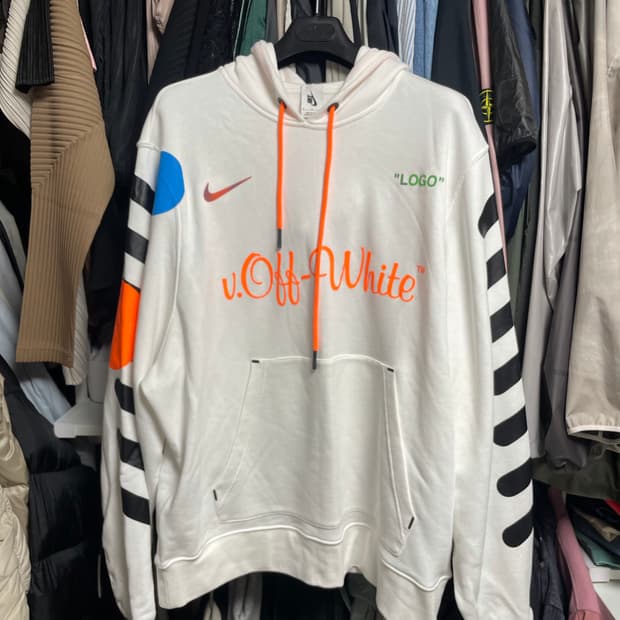 [xl] 나이키 x 오프화이트 화이트 후드티