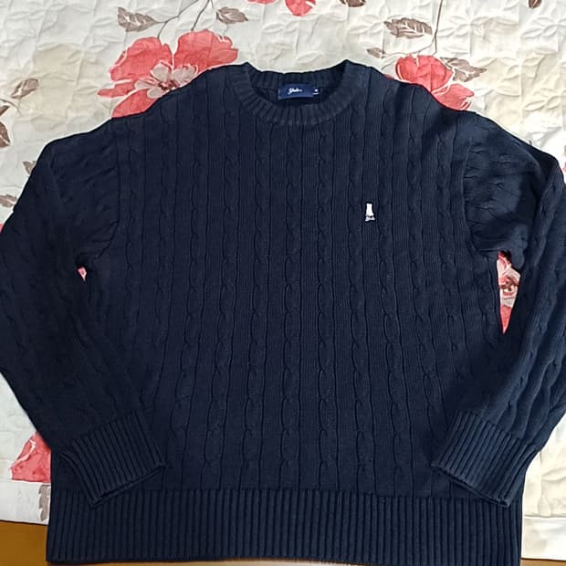 예일 꽈배기니트 100 가슴55 기장69