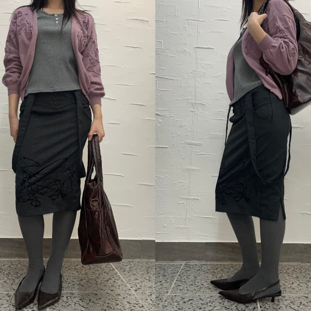 deep pink short cardigan