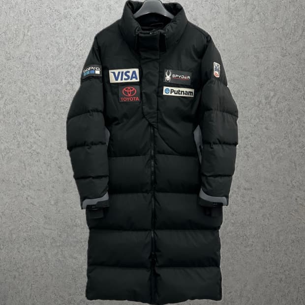 100 스파이더 US 스키팀 남자 덕다운 롱패딩