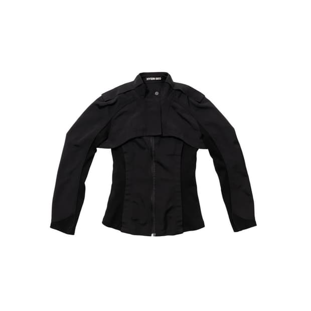 혜인서 더블 레이어 모토 자켓 블랙