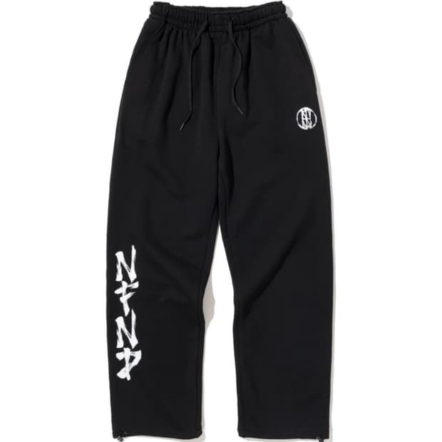 낫포너드 NFND 로고 브러쉬 스웨트 팬츠 블랙