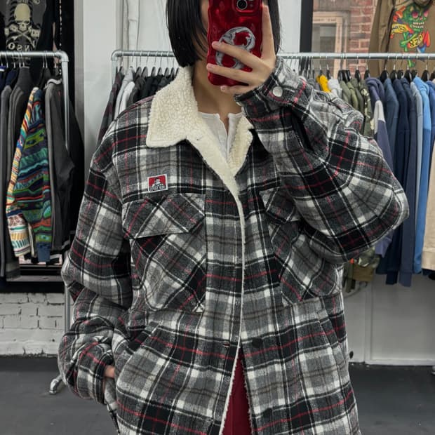 벤 데이비스 쉐르파 체크 자켓