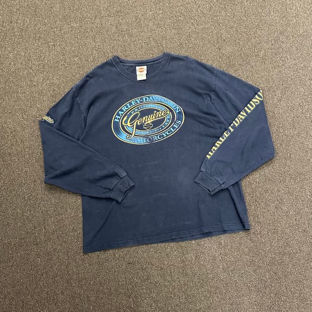 XL)할리데이비슨 빈티지 그래픽 롱슬리브