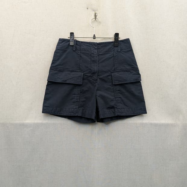 네이비 면 반바지 카고 스타일