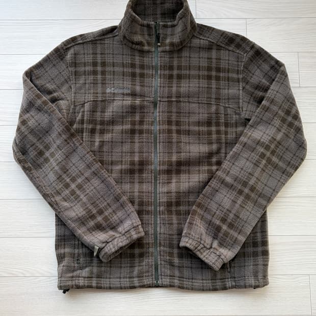 COLUMBIA 컬럼비아 브라운 체크 신칠라 플리스 100