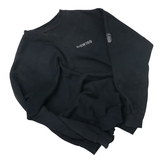 K-SWISS 케이스위스 빈티지 브이 가젯 자수 로고 블랙 맨투맨 (M)