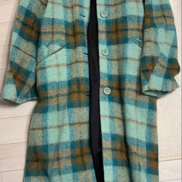 톰그레이하운드 민트 체크 코트