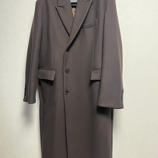 인사일런스 MTR 피크드 하프 더블 코트 DARK BROWN (L)