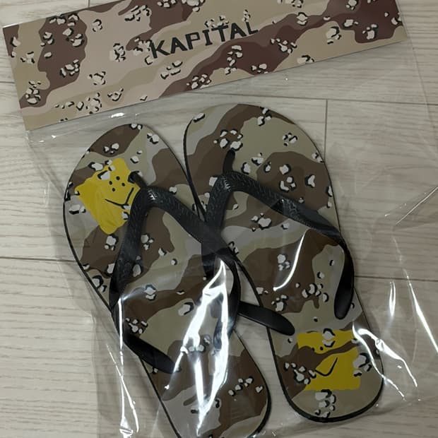 [유일매물/미개봉새상품] kapital 캐피탈 쿠키 플리플랍 쪼리 슬리퍼