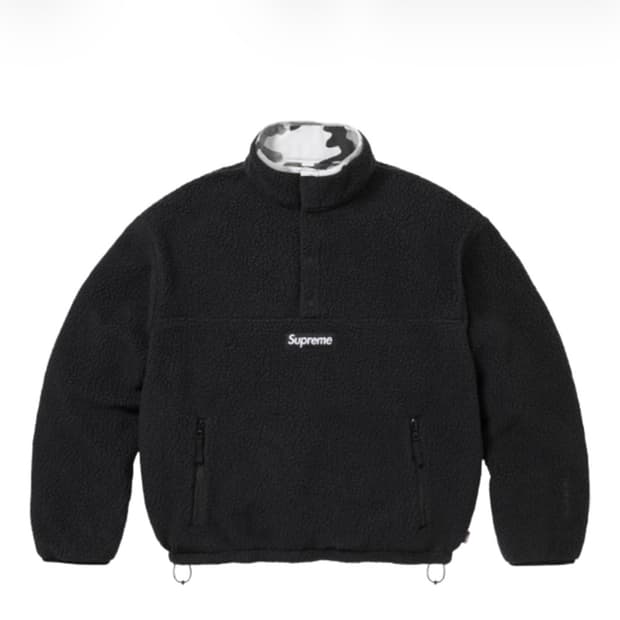 슈프림 리버시블 폴리스 