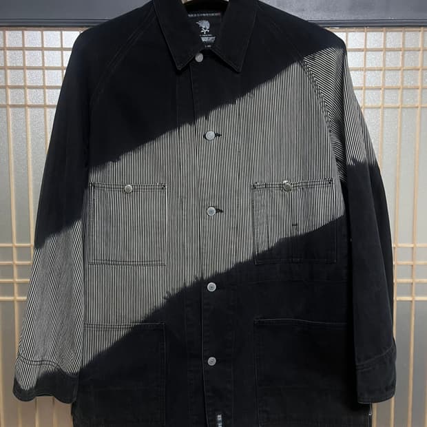 [XL]네이버후드 그라데이션 커버올 블랙