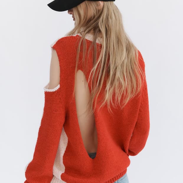 오픈와이와이/더오픈프로덕트 컷아웃 니트