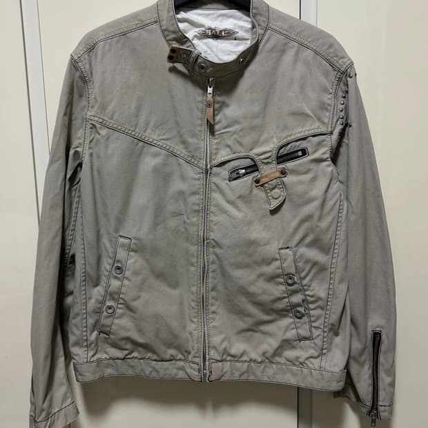 BALL 빈티지 베이지 바이커 자켓