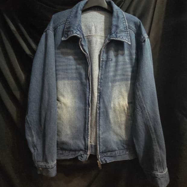 드로우핏 콘트라스트 워시드 데님 자켓