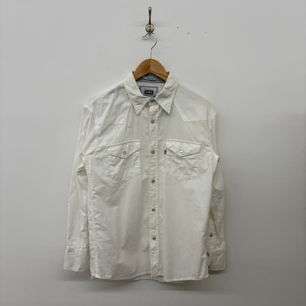 에드윈 웨스턴 셔츠 화이트 긴팔 남성M