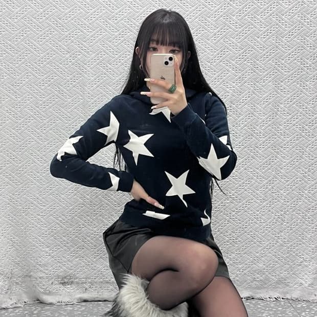 아디다스 스트릿 펑크 슈팅 스타 도트 후드티 85 C09855