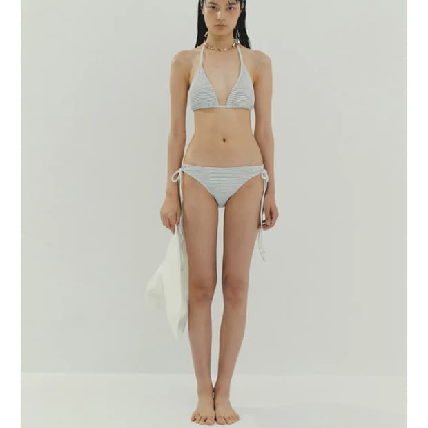 마딘 bubble bikini vanilla stripe