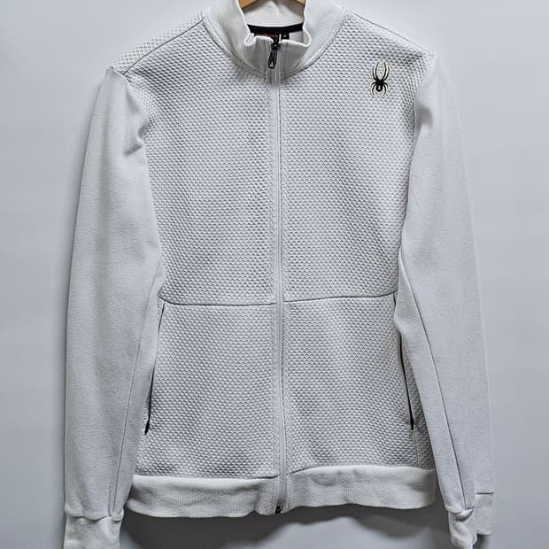 스파이더 화이트 텍스처 집업 자켓 M