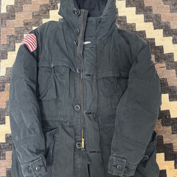 데님앤서플라이 구스 패딩 파카 L rrl 폴로 