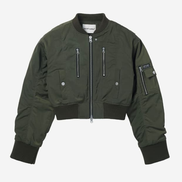 베이컨트 아카이브 멜리 패디드 봄버 카키 S