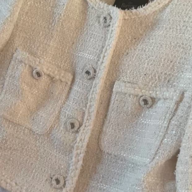 더바넷 멜리나 펄 트윙클 트위드 자켓 세상품 (원가24만)