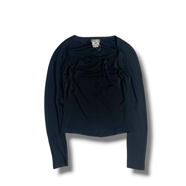 90's gianni versace 넥 드레이프 비스코스 롱슬리브 