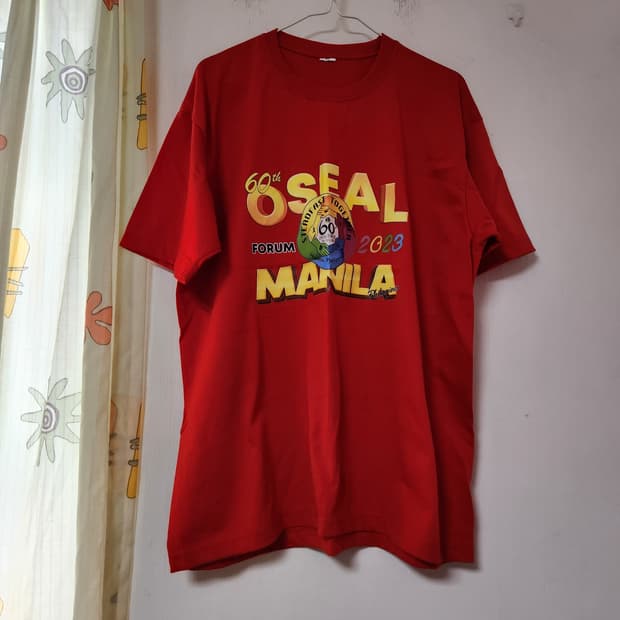 60th OSEAL 포럼 마닐라 티셔츠 레드XXL