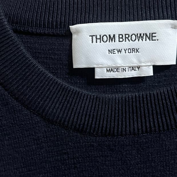 톰브라운 스티치 네이비 니트