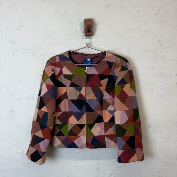 겐조 90s 빈티지 패치워크 울 자켓
