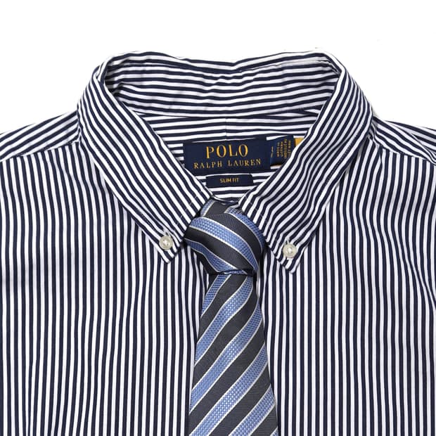 HUGO BOSS ITALY MADE 스트라이프 실크 넥타이