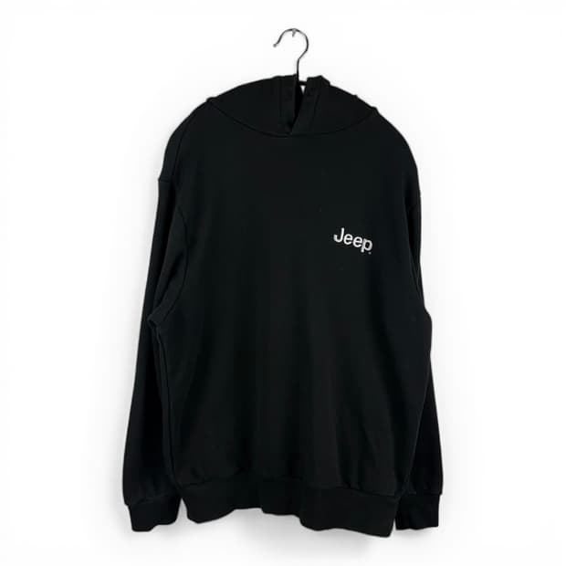  (무료배송)M) 지프 자수로고 후드 티 블랙