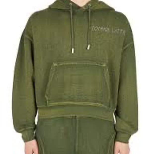 에크하우스라타 Logo Print Hooded Sweatshirt M