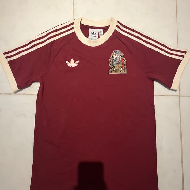아디다스 멕시코 아디컬러 3S 티셔츠 마룬 KR L(100) 정품 레트로