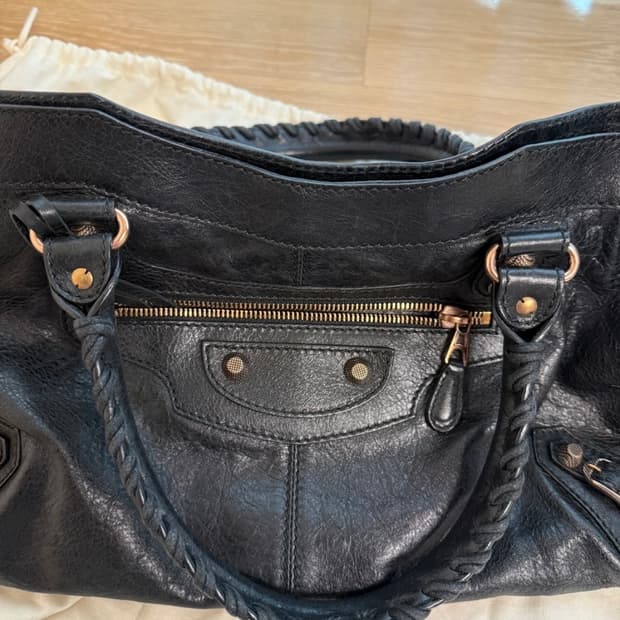 발렌시아가 모터백 시티백 블랙 금장