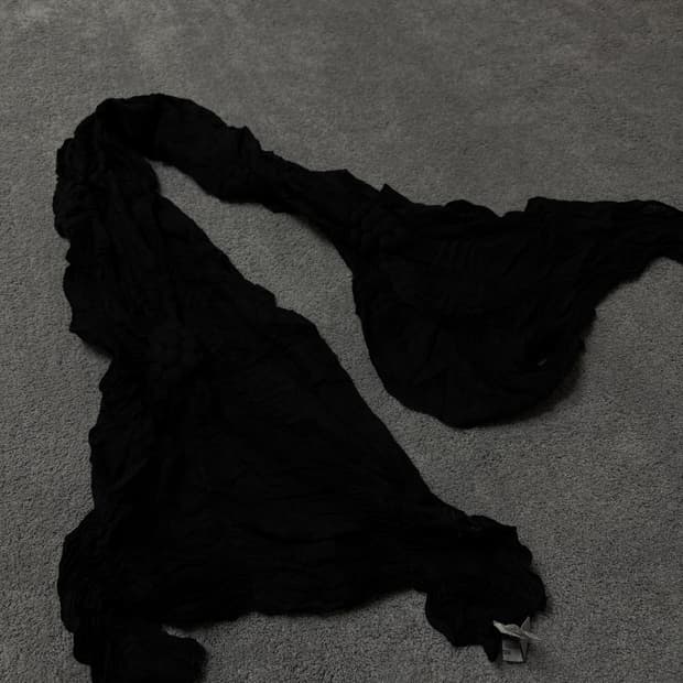 Vintage v-kei punk mood black scarf