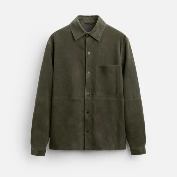 자라 리얼 스웨이드 오버셔츠 L