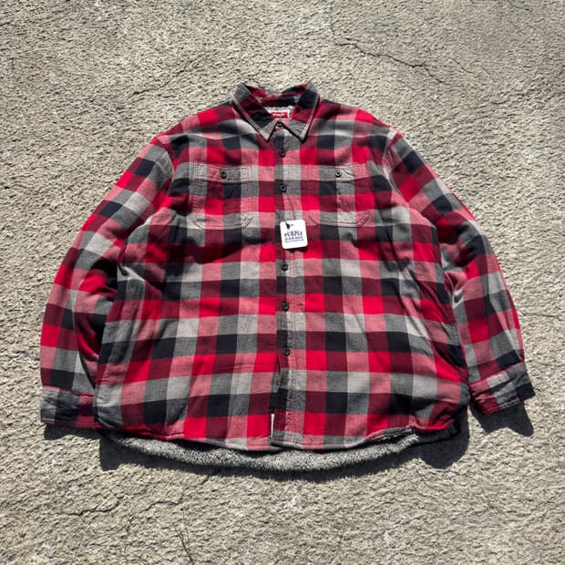 랭글러 플란넬 체크 양털 자켓 B80