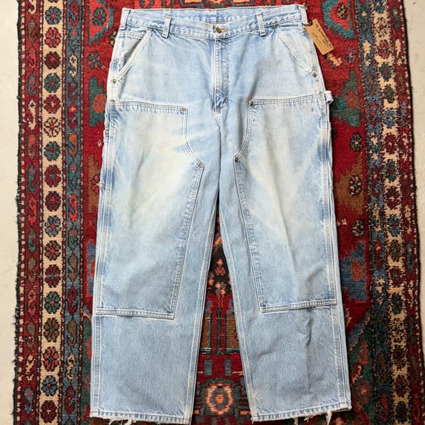 OG 칼하트 데님 더블니 칼하트 B73 썩블니