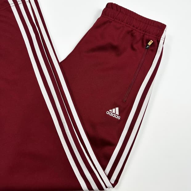 아디다스 오리지널 삼선 버건디 츄리닝 바지 (M)