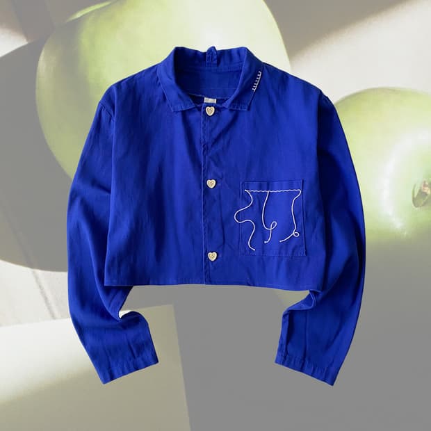 포토그래피 크롭 프렌치 워크 자켓