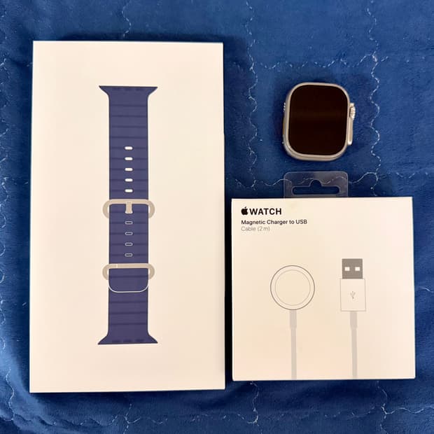 애플워치 울트라1(샐룰러) 풀박스 네이비오션 밴드