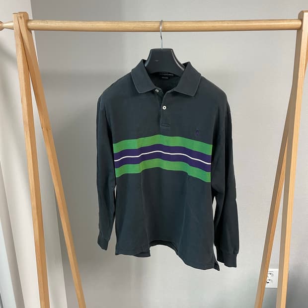 폴로 랄프로렌 스트라이프 긴팔 폴로 셔츠