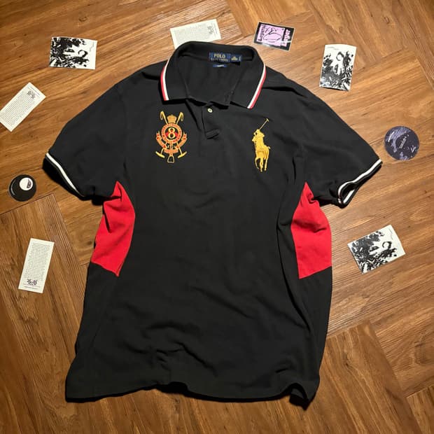 POLO RALPH LAUREN 폴로 빅 포니 카라티 레드블랙