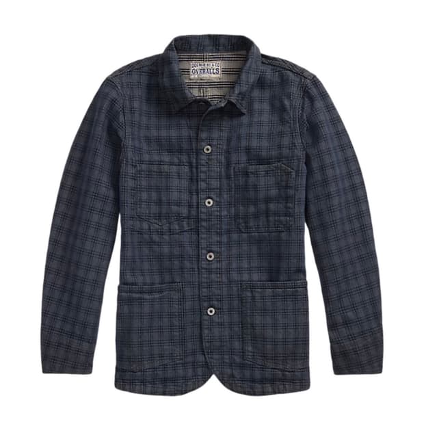 더블알엘 rrl 플래드 자카드 데님 자켓 블레이저