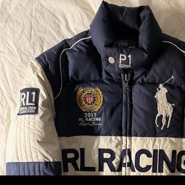 폴로 빅포니 성조기 패딩