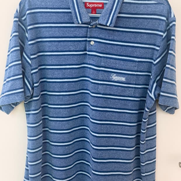 슈프림(Supreme)의 24SS 시즌 스트라이프 테리 숏슬리브