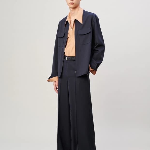 르메르 20SS 와이드 레그 팬츠 캐비어 48