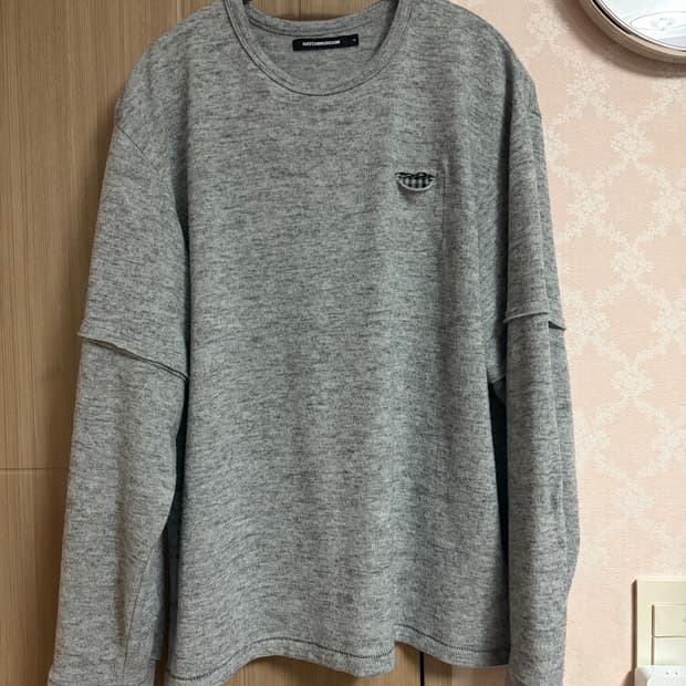 해칭룸 layer cuffs tee 그레이 4사이즈